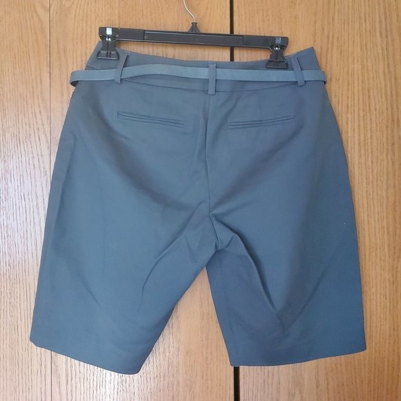 Women's APT.9 Essentials Dark Grey Shorts w/ Belt Size 4 Cotton/spandex - Picture 3 of 6
